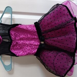 Pink and Black Kids Costume Dress